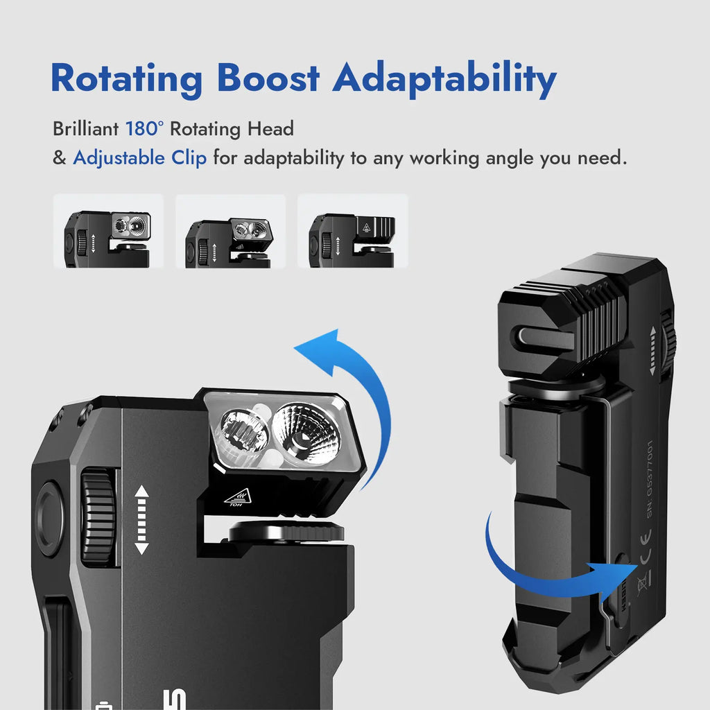Illuminate Your Adventures with the WUBEN G5 Pocket Flashlight – 400 Lumens, RGB Light, and USB-C Rechargeable for EDC, Camping, and Night Work